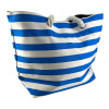 Sac de plage - Rayures blanc/bleu - Marina Collection - Anses tissus - 31x46x14cm