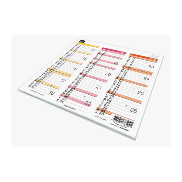 Calendrier - 2027 - 12 mois - Janvier à décembre - Pliable - 13x13 cm - Quo Vadis