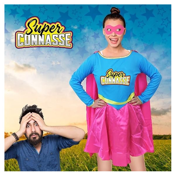 Déguisement - Costume - Super connasse - Humour - Fête - EVJF - Taille unique