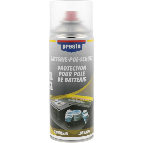photo - Bombe aérosol - Graisse bleue - Protection pour pole de batterie - Presto - 400ml