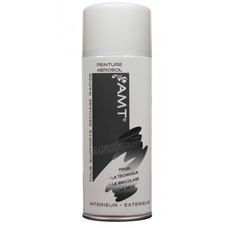 photo - Bombe de peinture - Blanc métallisé - AMT - 330ml
