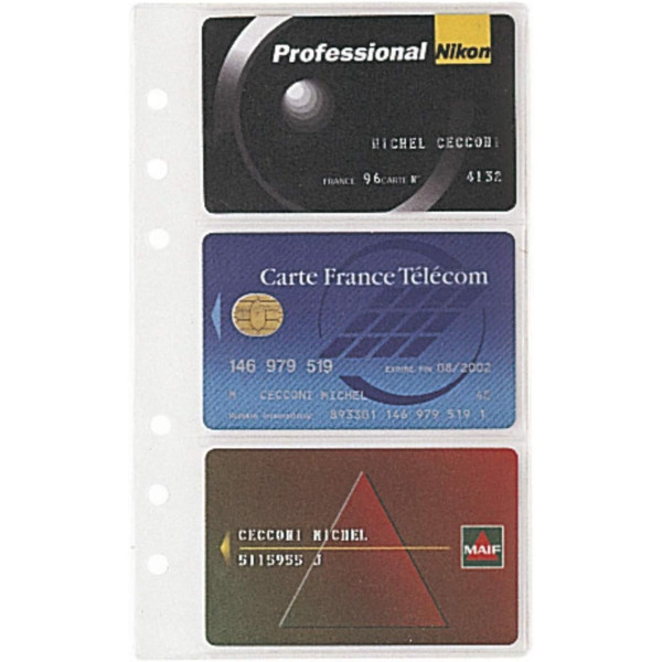 photo - Recharge Exatime 17 - Pochettes cartes de visite - Lot de 5 - Exacompta - 18208E