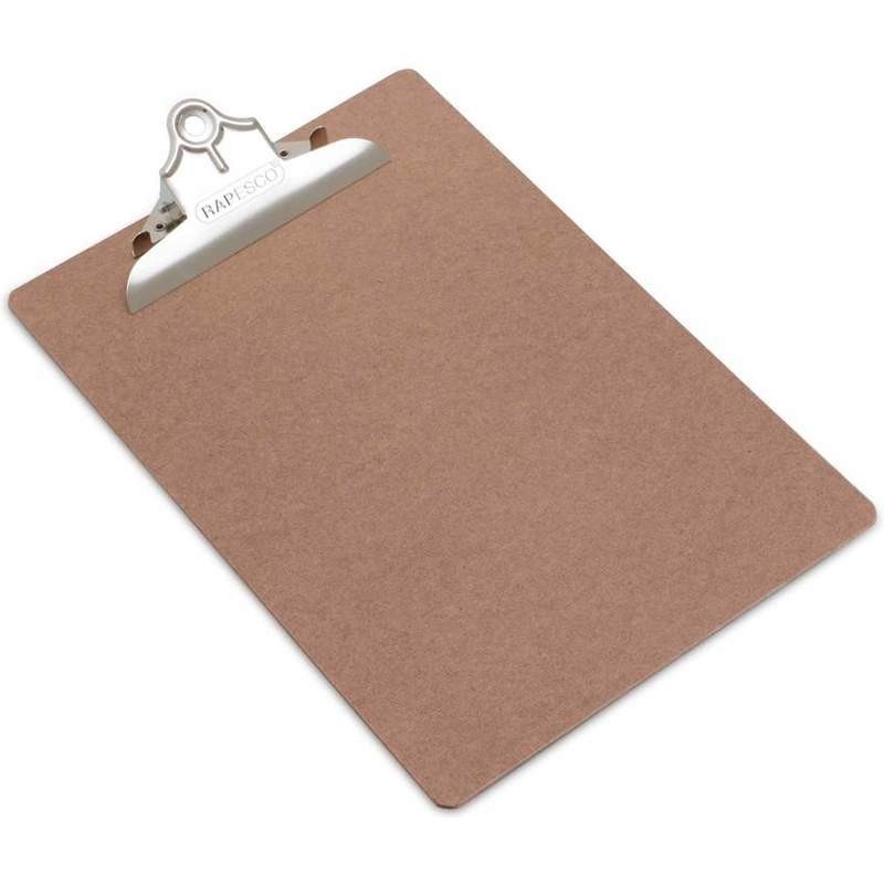 photo-Porte-bloc - Pour documents A4 - Bois - Clip métal - Rapesco