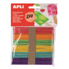 photo-Bâtonnets en bois - Colorés - 50 pièces - 11,4cm - Loisirs créatifs - Apli Kids
