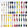 Fils de laine - 48 échevettes - Fil mouliné - DMC - Couleurs vitamines - Broderie - Point de croix