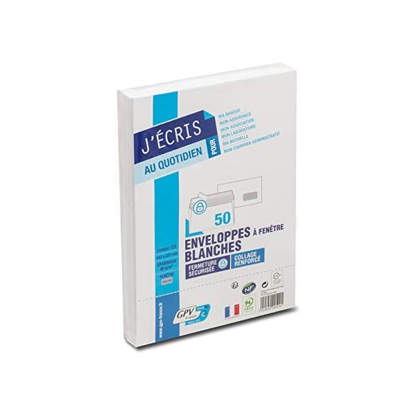photo-Enveloppes - Blanche - C5 - 162x229mm - Auto adhésive - Paquet de 50 - GPV