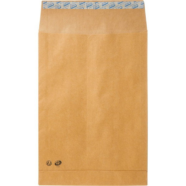 Enveloppes - Kraft - C4 - 229x324mm - A soufflets - Auto adhésive - Lot de 50 - GPV