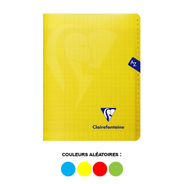 Cahier - Répertoire - Polypro - 17x22cm - Grands carreaux - 96pages - Clairefontaine