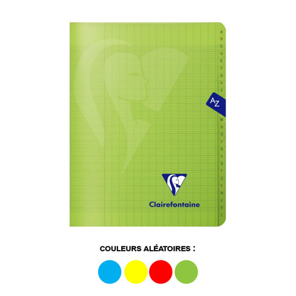 Cahier - Répertoire - Polypro - 17x22cm - Grands carreaux - 96pages - Clairefontaine