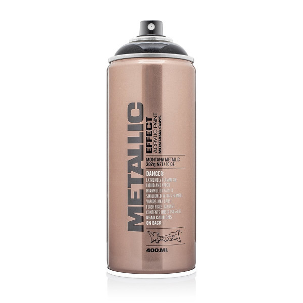 photo-Bombe de peinture - Noir - Effet métallique - Acrylique - EMC9000 - 400ml - Montana
