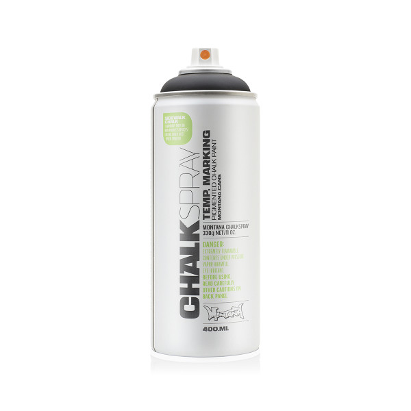 photo - Bombe de peinture - Marquage craie - Effaçable - Black - CH9000 - 400ml - Montana Cans Chalk