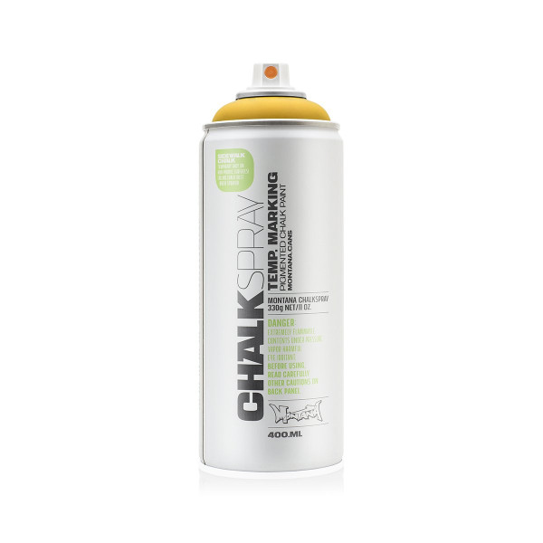 photo - Bombe de peinture - Marquage craie - Effaçable - Yellow - CH1020 - 400ml - Montana Cans Chalk