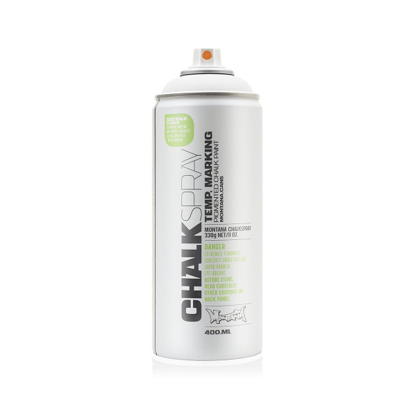 photo - Bombe de peinture - Marquage craie - Effaçable - White - CH9100 - 400ml - Montana Cans Chalk