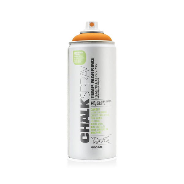 photo - Bombe de peinture - Marquage craie - Effaçable - Orange - CH2010 - 400ml - Montana Cans Chalk