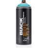 photo-Bombe de peinture - 50% True Cyan - BLK400-TR5010 - Montana Cans Black - 400ml - Graffiti