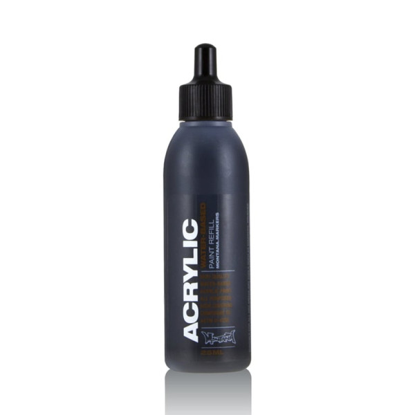 photo-Recharge pour marqueur acrylique - Noir - Montana Cans - Flacon 25ml