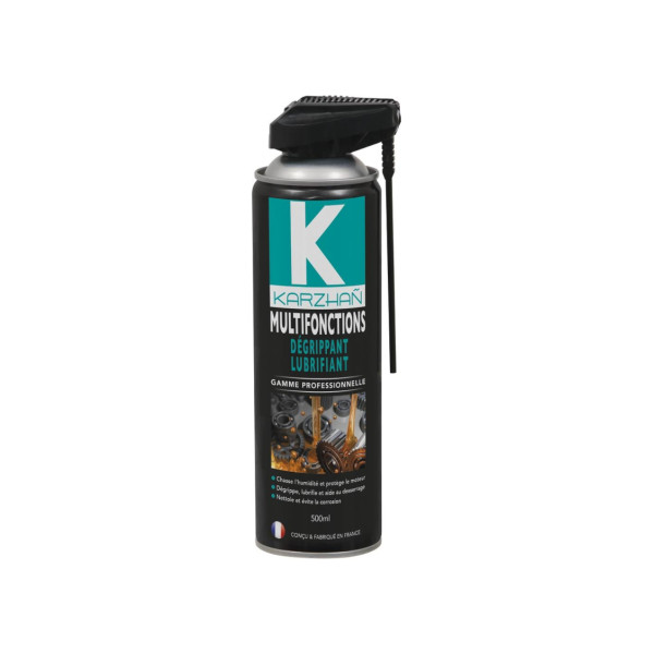 photo-Produit dégrippant lubrifiant - Avec tête à 2 jets - Pour pièces mécaniques - 500ml -