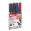 photo-Marqueurs - Indélébile - Permanent - Pointe ronde - 3mm - Noir, bleu, rouge - Apli
