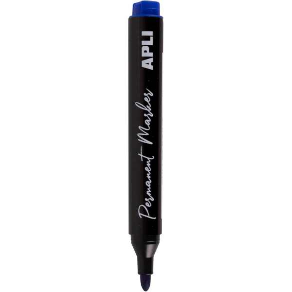 Marqueurs - Indélébile - Permanent - Pointe ronde - 3mm - Noir, bleu, rouge - Apli