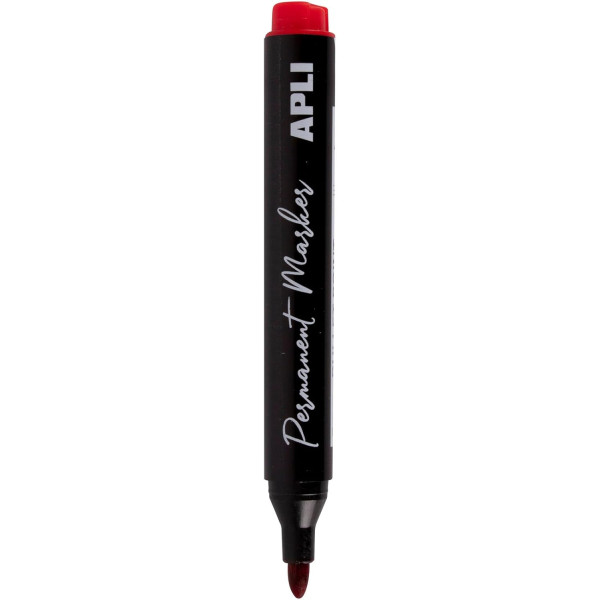 Marqueurs - Indélébile - Permanent - Pointe ronde - 3mm - Noir, bleu, rouge - Apli