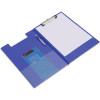 photo-Porte-bloc - Pour documents A4 - Avec rabat - Clip métal - Plastique - Bleu