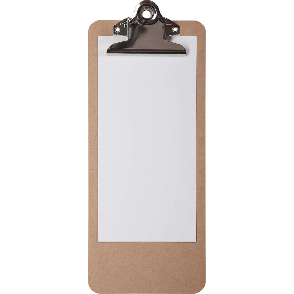Porte-bloc - 28x11cm - Bois - Clip en métal - Avec fixation murale - Maul