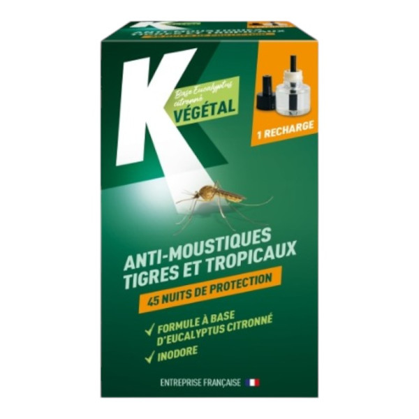 photo-Recharge anti-moustiques tigres et tropicaux - Diffuseur - Origine végétale - Répulsif