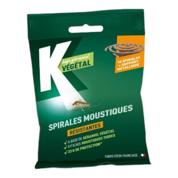 photo-Spirales anti-moustiques tigres et tropicaux - 10 pièces - Origine végétale - Répulsif