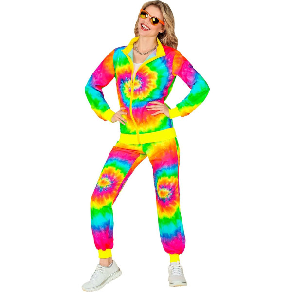 Déguisement - Années 80 - Fluo - Psychédélique - Veste + pantalon - Taille L