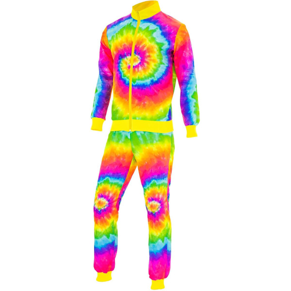 Déguisement - Années 80 - Fluo - Psychédélique - Veste + pantalon - Taille L