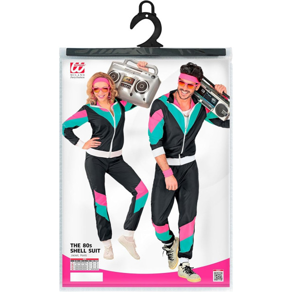 Déguisement - Années 80 - Jogging - Survêtement - Veste + pantalon - Taille S