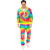 photo-Déguisement - Années 80 - Fluo - Psychédélique - Veste + pantalon - Taille S