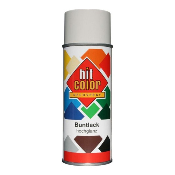 photo-Bombe de peinture - Crème - RAL9001 - Brillant - Décoration - Tous supports - Hit Color - 400ml