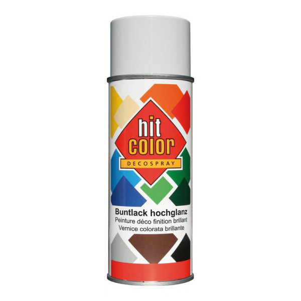 photo-Bombe de peinture - Gris lumière - RAL7035 - Décoration - Tous supports - Hit Color - 400ml