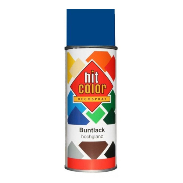 photo-Bombe de peinture - Bleu royal - Brillant - Décoration - Tous supports - Hit Color - 400ml