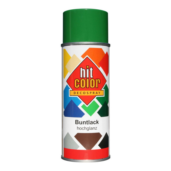 photo-Bombe de peinture - Vert émeraude - RAL6001 - Brillant - Décoration - Tous supports - Hit Color - 400ml