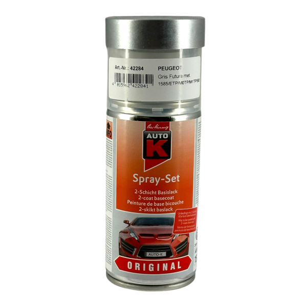 photo-Bombe de peinture carrosserie - Peugeot - Gris futura - 1585/ETP/M0TP - 150 ml - Auto K