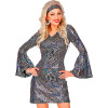 photo-Déguisement - Disco - Années 70 - Robe + bandeau - Dancing Queen - Taille L