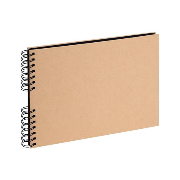 Album de scrapbooking - 32x22cm - Beige - Inclus stickers, feutres, pochoirs, coins photos - Exacompta