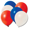 photo-Ballons - A gonfler - Bleu, blanc, rouge - Sachet de 24 - Supporteur - Fête