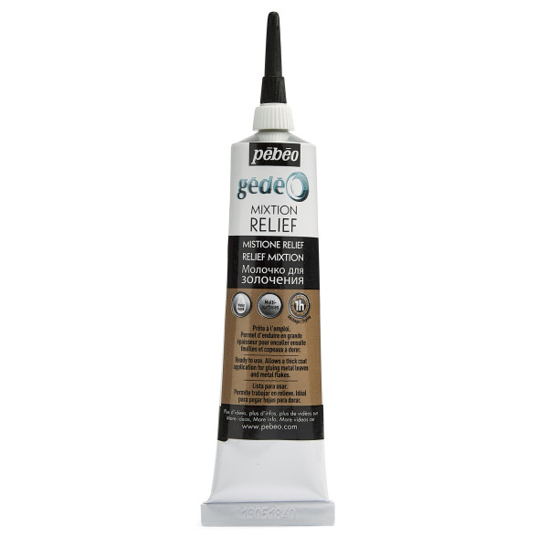 photo-Pâte pour coller des feuilles à dorer - Pébéo - Gédéo - Mixtion relief - 37ml