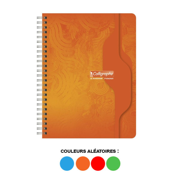 Cahier - 17x22(cm) - Grands carreaux - 100 pages - couverture en carton - Spirale - Clairefontaine - Calligraphe