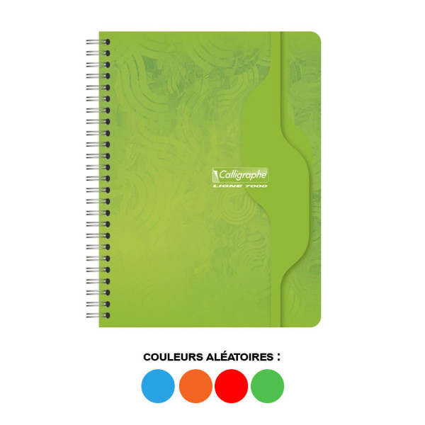 Cahier - 17x22(cm) - Grands carreaux - 100 pages - couverture en carton - Spirale - Clairefontaine - Calligraphe
