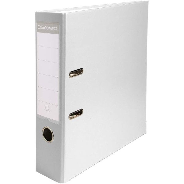 photo-Classeur à levier - Blanc - Dos large - 75mm - 2 anneaux - Exacompta