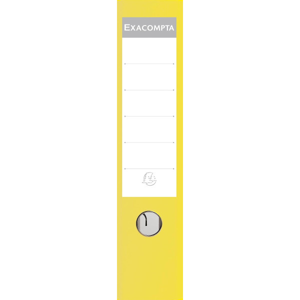 Classeur à levier - Jaune - Dos large - 75mm - 2 anneaux - Exacompta