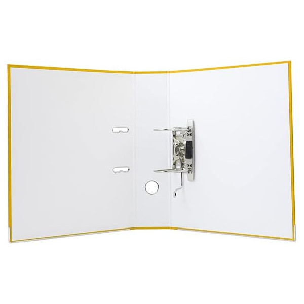 Classeur à levier - Jaune - Dos large - 75mm - 2 anneaux - Exacompta