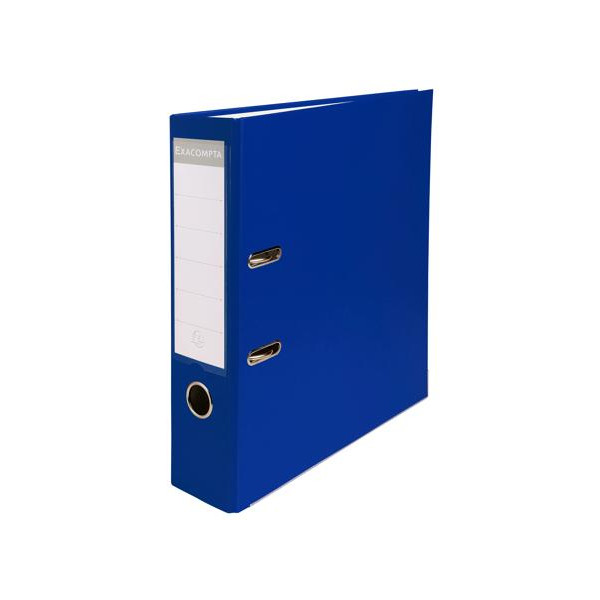 photo-Classeur à levier - Bleu foncé - Dos large - 75mm - 2 anneaux - Exacompta