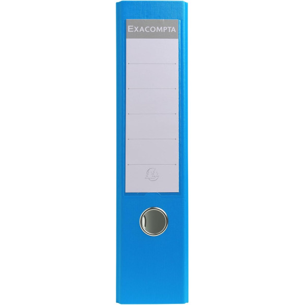 Classeur à levier - Bleu clair - Dos large - 75mm - 2 anneaux - Exacompta