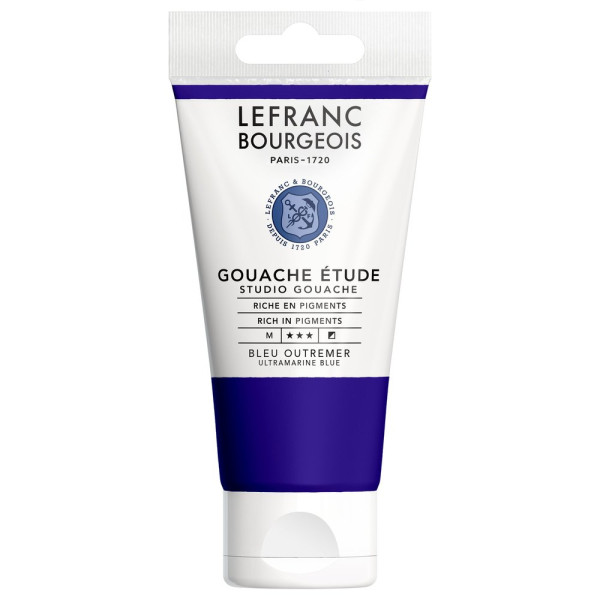 photo-Gouache - Etude - Ultramarine - 43 - Lefranc Bourgeois - Studio Gouache - 80ml
