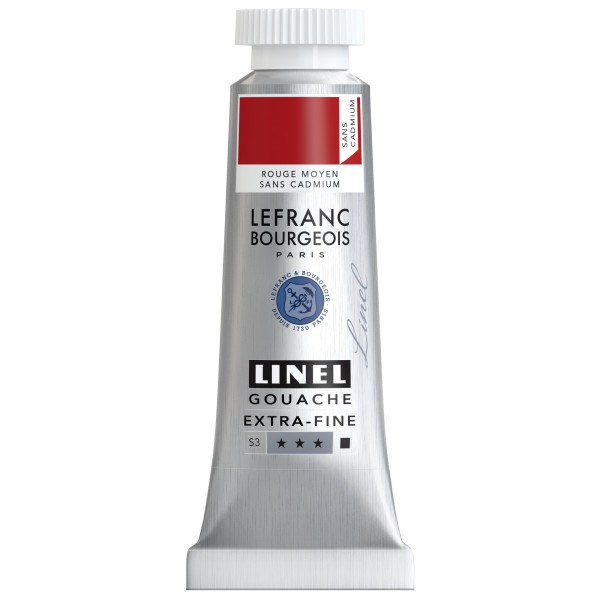 photo-Gouache - Extra-fine - Rouge moyen - 894 - Lefranc Bourgeois - Linel - 14ml